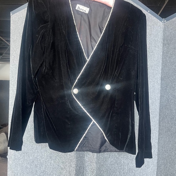 velour and rhinestone formal jacket - Picture 1 of 3